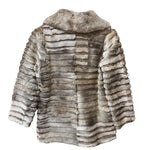 Gifu Mouhi Grey Rabbi Fur Coat