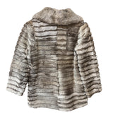 Gifu Mouhi Grey Rabbi Fur Coat