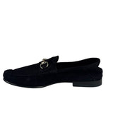 Gucci Black Suede Horsebit Loafers