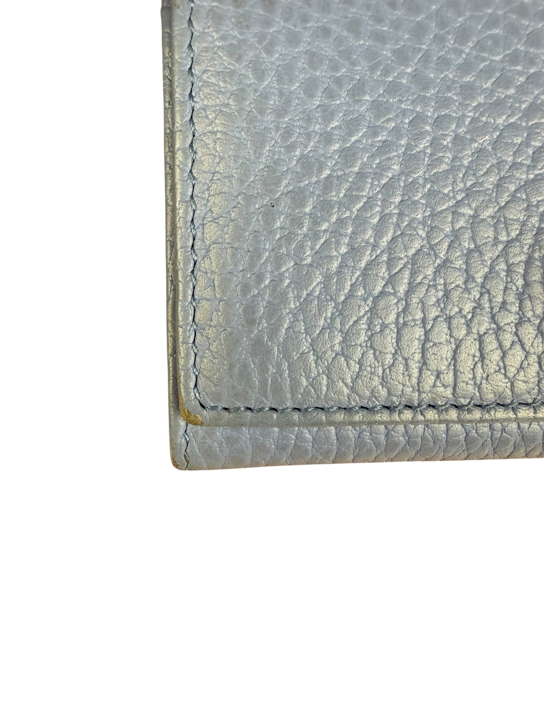 Gucci Blue Leather Marmont Card Case Wallet
