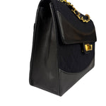 Chanel Jersey Quilted Mademoiselle Lock Flap Bag 1989