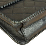 Chanel Black Diamond Stitch Lambskin Square Flap 1988