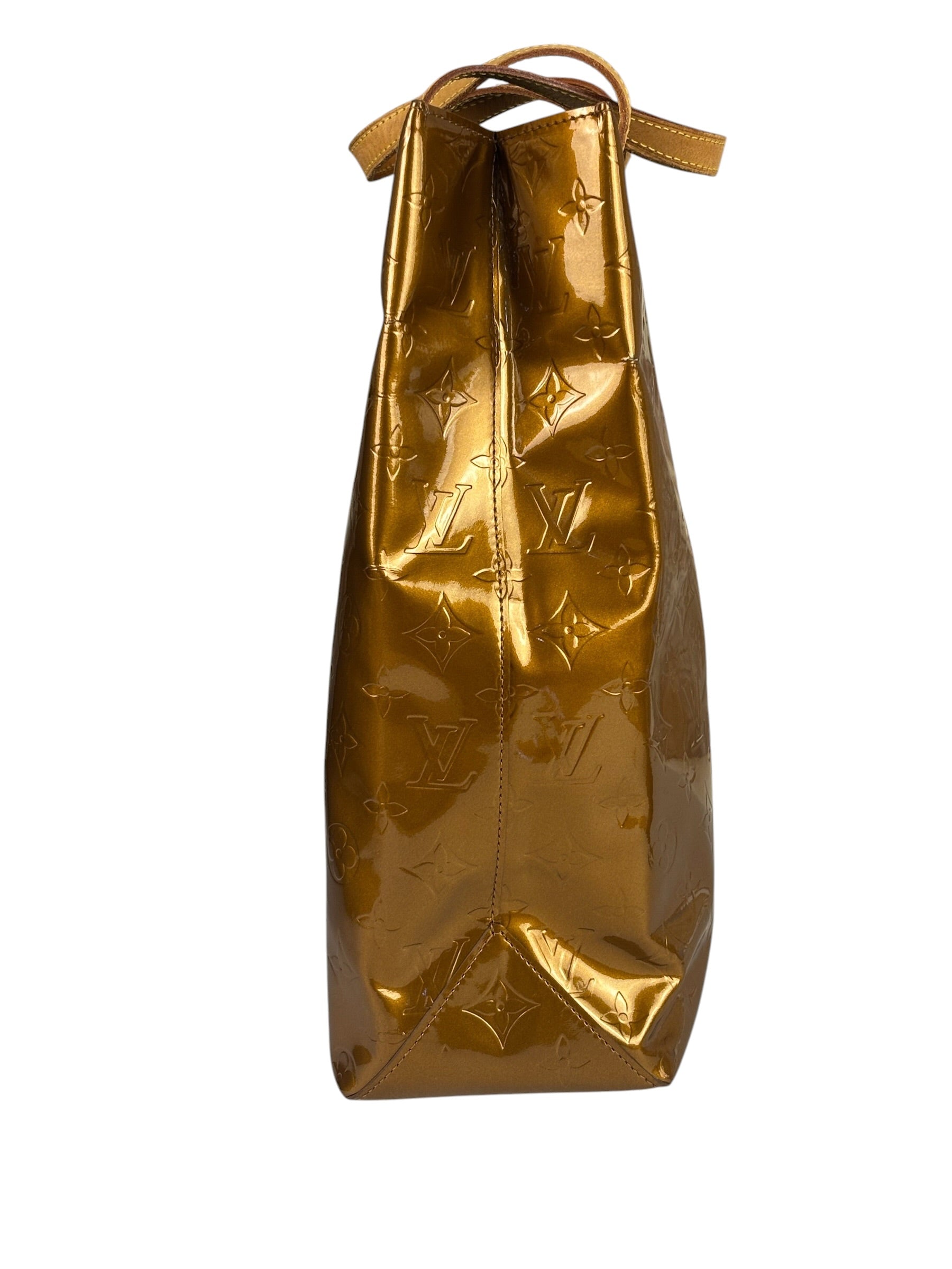 Louis Vuitton Metallic Bronze Vernis Reade MM
