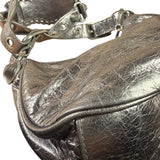 Balenciaga Silver Leather Le Cagole Shoulder Bag