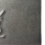 Yves Saint Laurent Black Leather Flap Clutch
