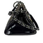 Chanel Black Patent Quilted Leather Just Mademoiselle Bowling Bag 2012