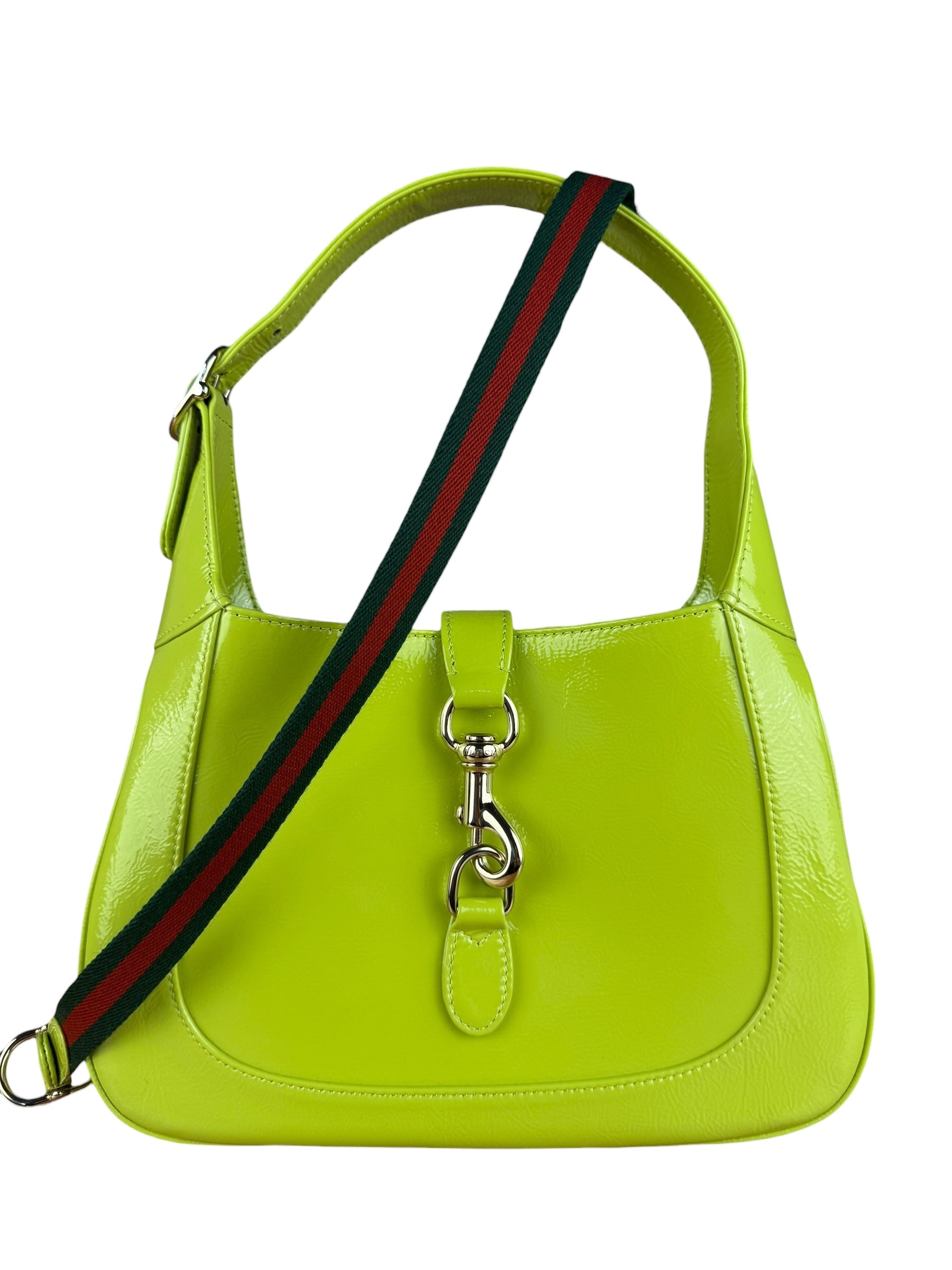 Gucci Jackie Green Medium Leather Shoulder Bag