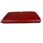 Chanel Red Quilted Leather Long Organizer Wallet 2010