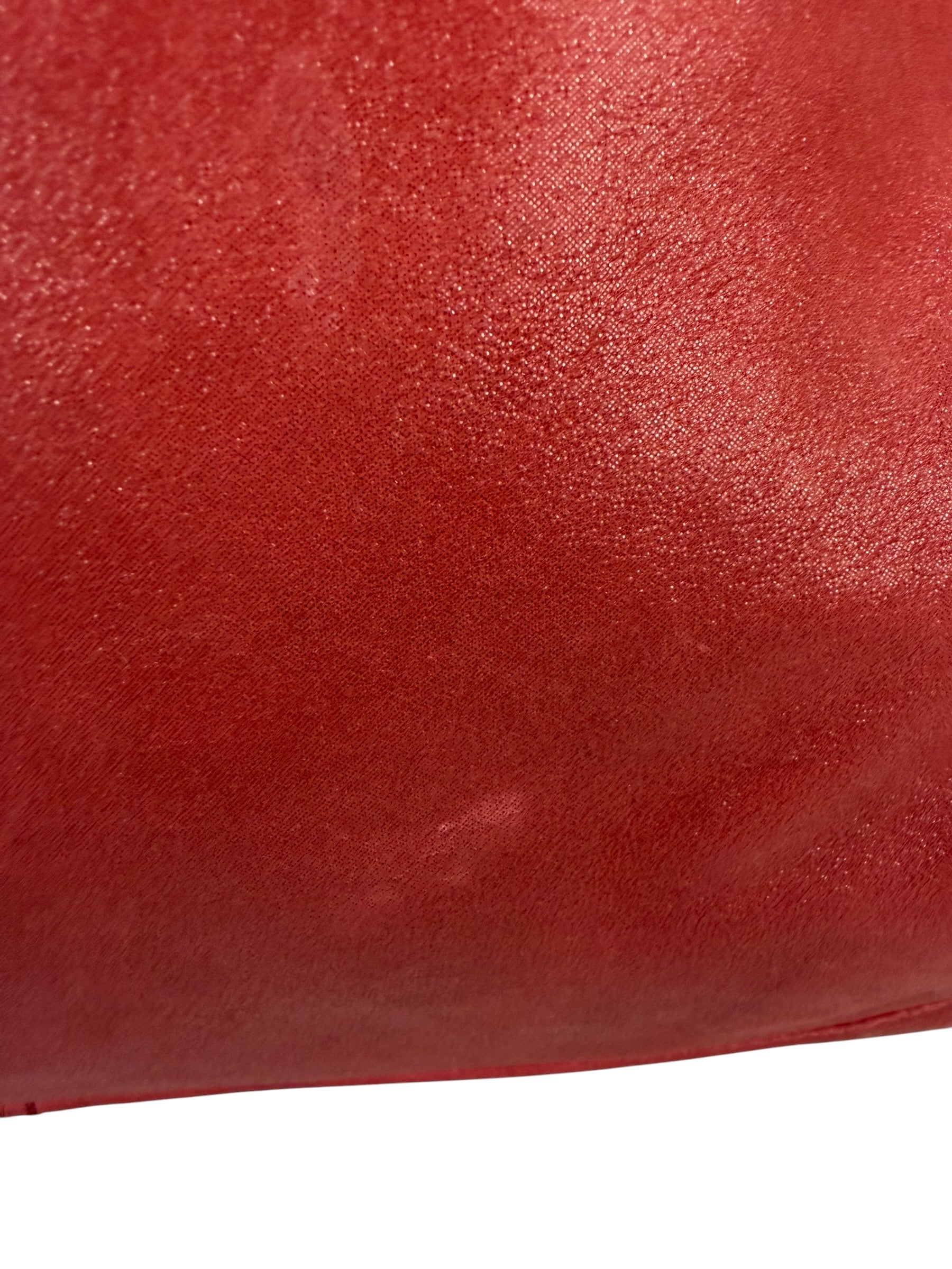 Fendi Red Leather Mamma Baguette Shoulder Bag