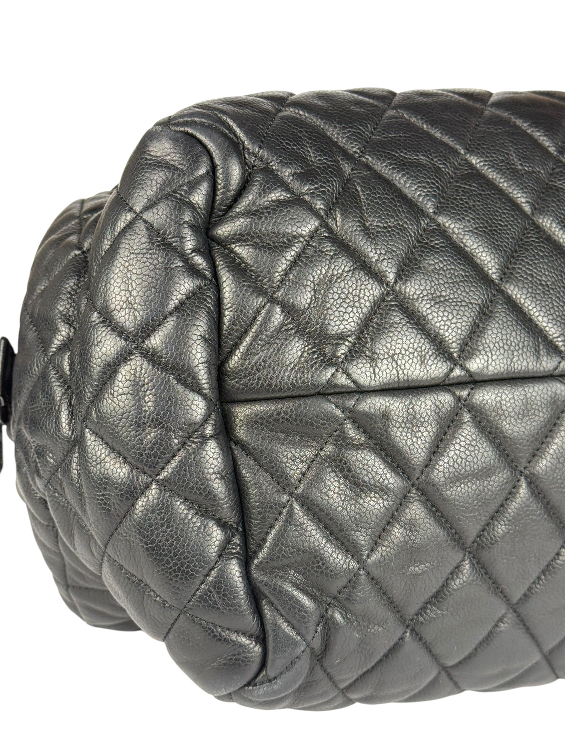 Chanel Black Caviar Quilted Coco Cocoon Bowler Bag 2009
