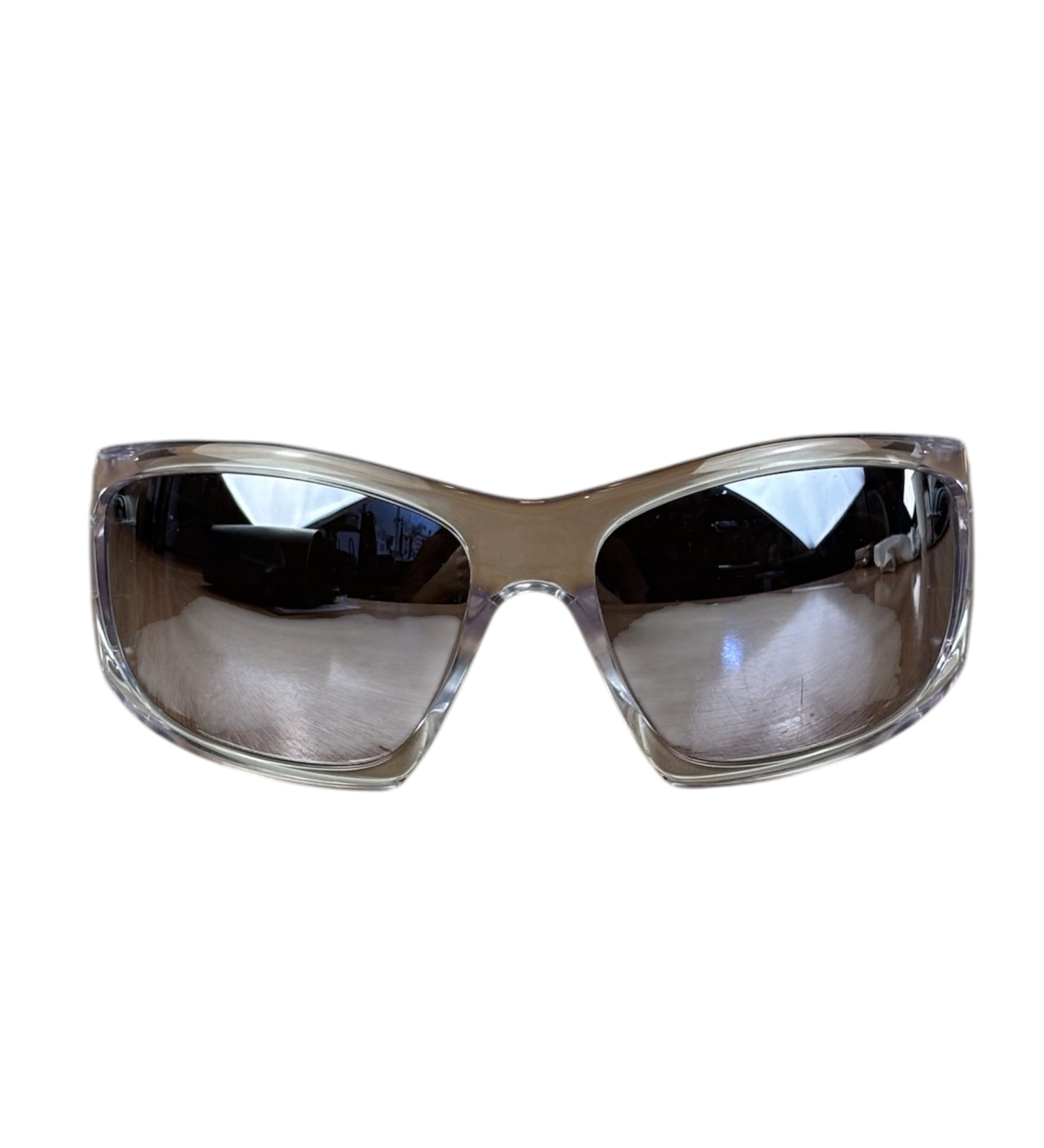 Givenchy Silver Giv Cut Shield Sunglasses