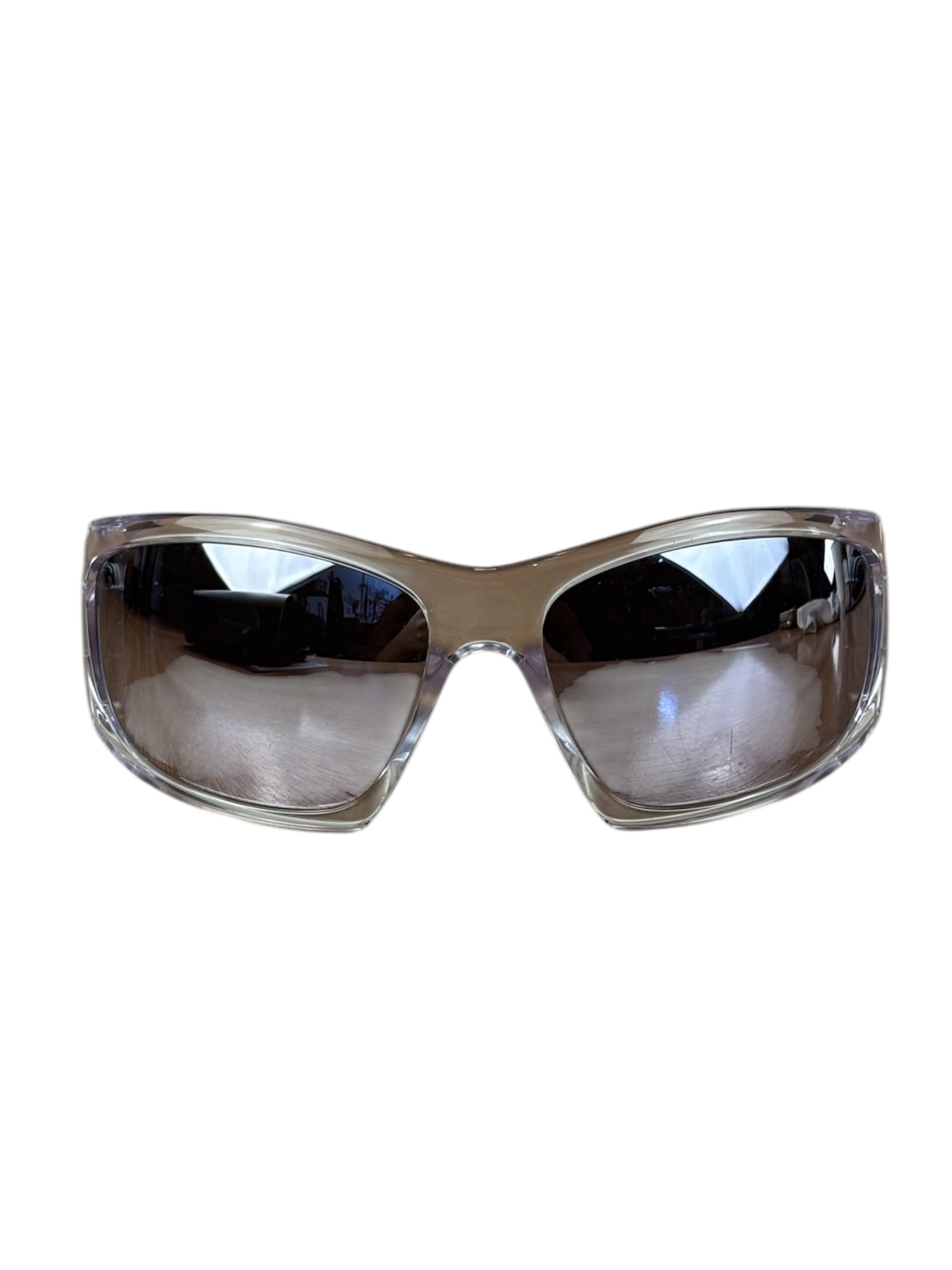 Givenchy Silver Giv Cut Shield Sunglasses