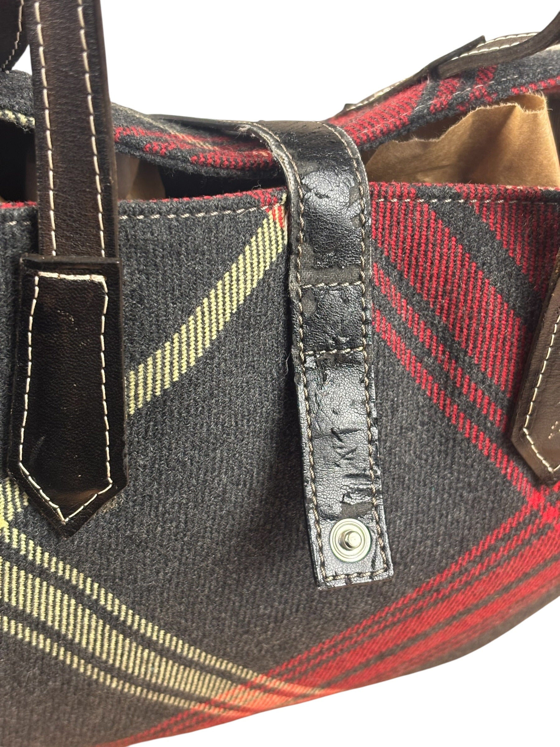Vivienne Westwood Plaid Orb Tote Bag