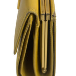 Yves Saint Laurent Yellow Leather Square Compact Wallet