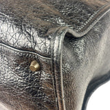 Balenciaga Black Lambskin Moto Work Two-Way Bag