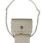 Chanel White Quilted Leather Side-Packs Dual Shoulder Bag 2019