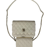 Chanel White Quilted Leather Side-Packs Dual Shoulder Bag 2019