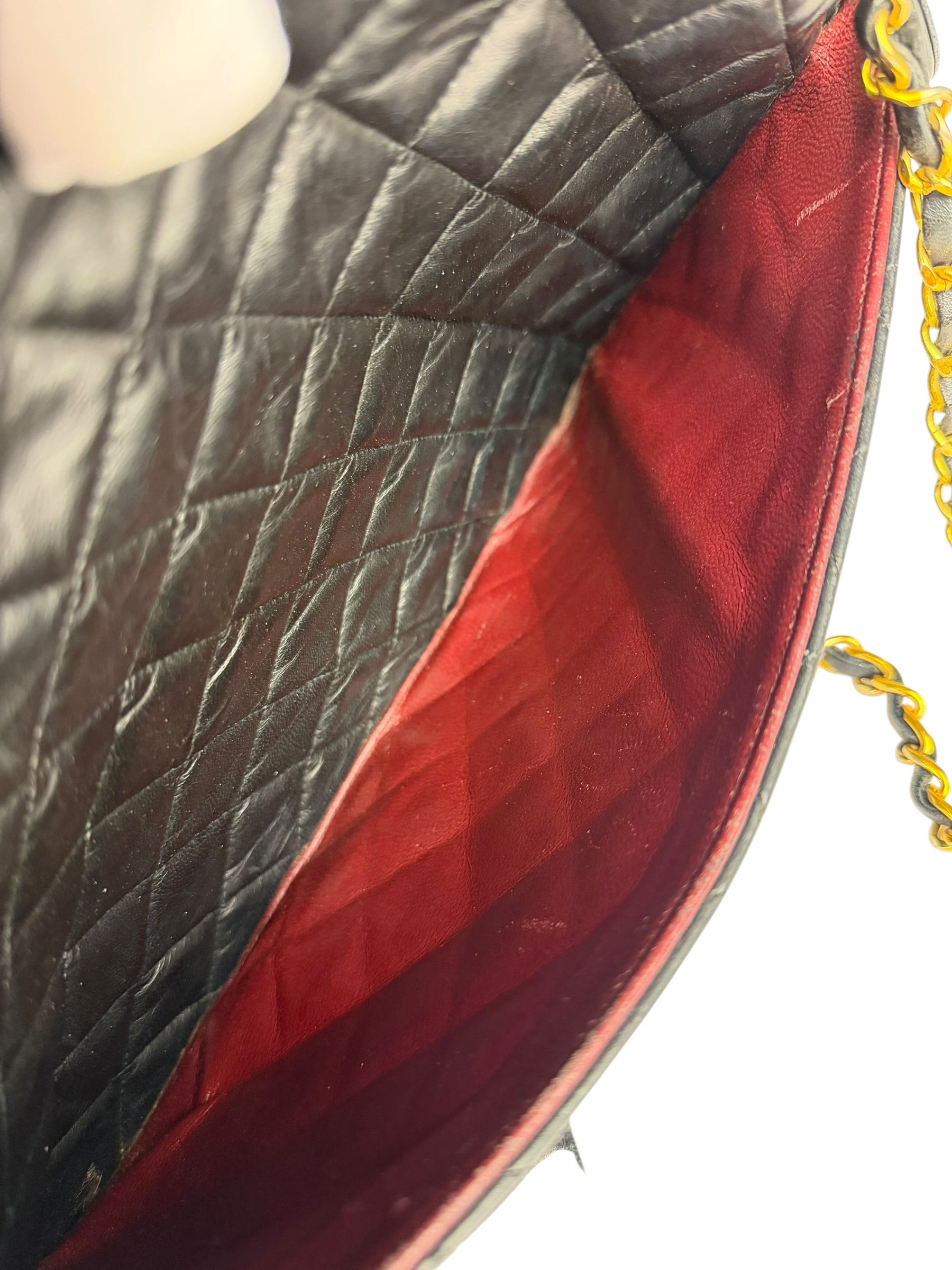 Chanel Black Quilted Lambskin Camera Bag 1989