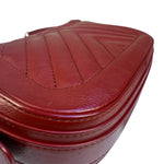 Chanel Burgundy Chevron-Quilted Leather Flap Crossbody 2018