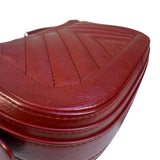 Chanel Burgundy Chevron-Quilted Leather Flap Crossbody 2018