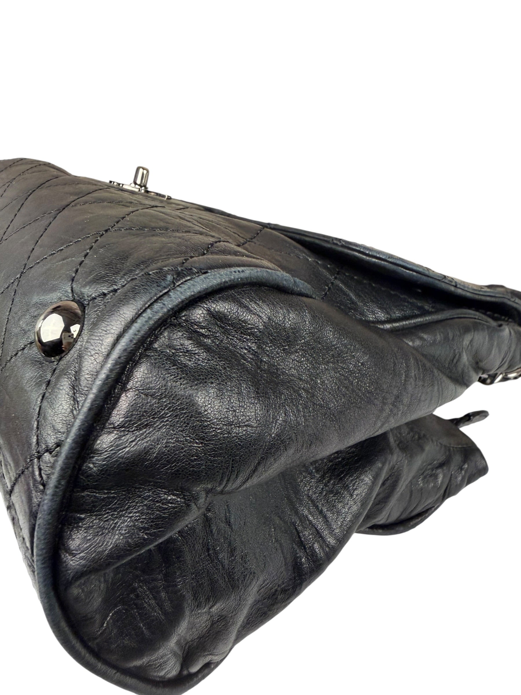 Chanel Black Calfskin Ritz Flap Bag 2007