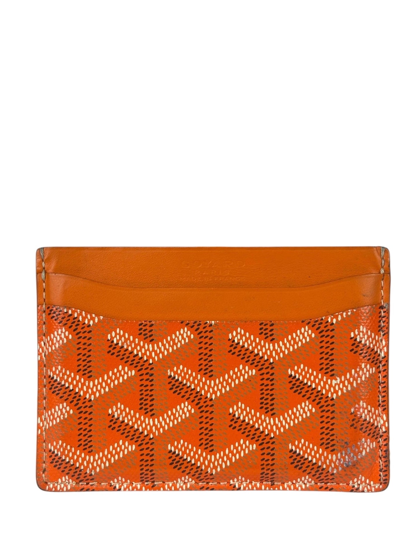 Goyard Orange Leather Saint Sulpice Cardholder