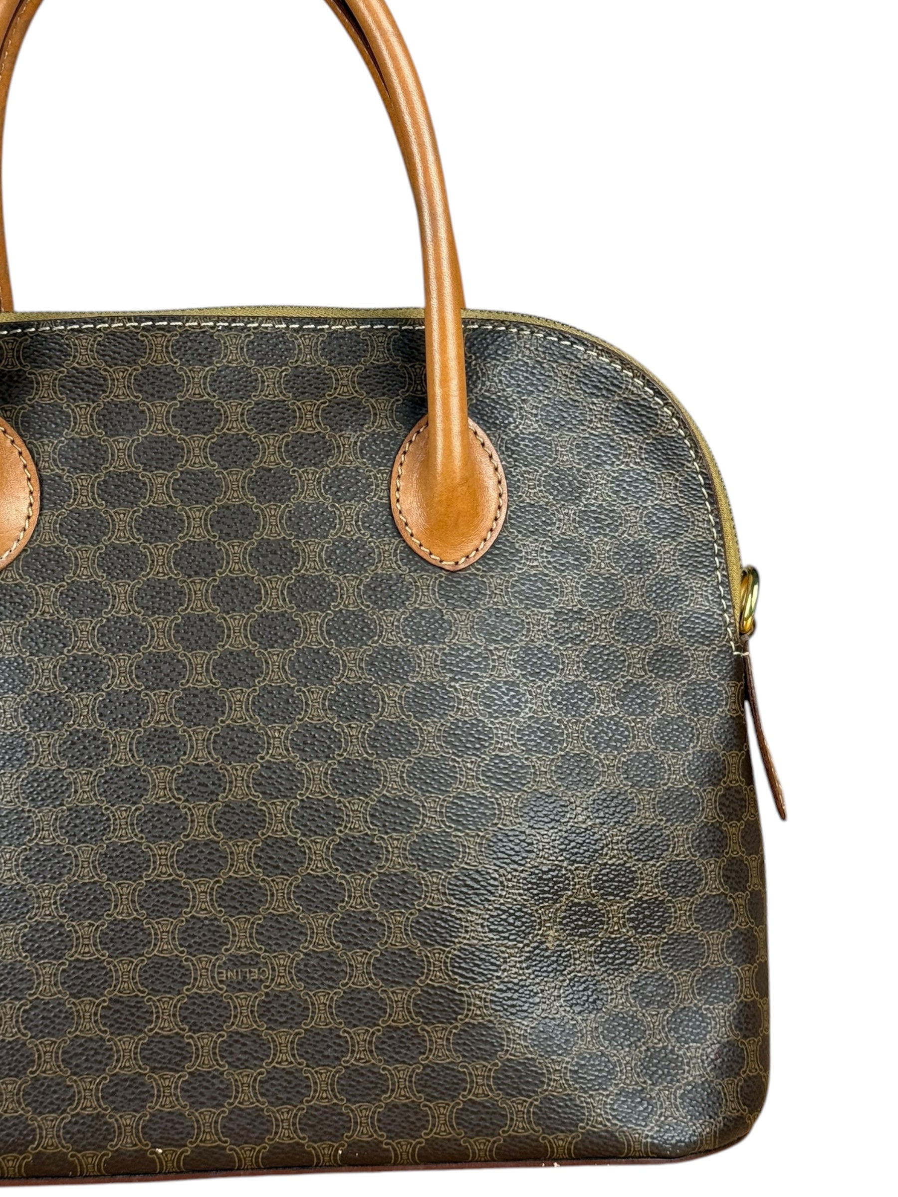 Celine Vintage Macadam Canvas Top Handle Bag