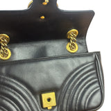 Gucci Black Leather Marmont Shoulder Bag