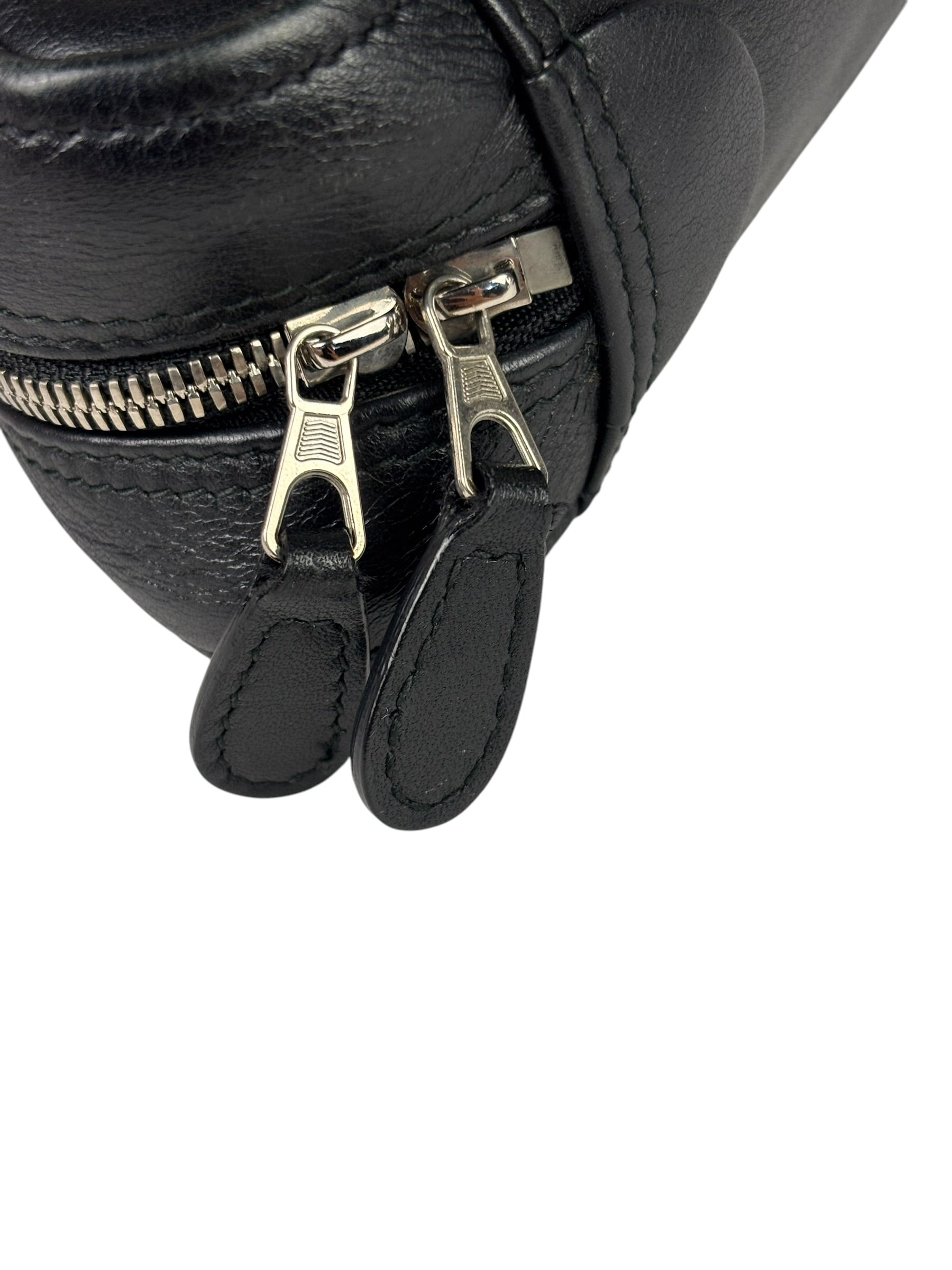 Balenciaga Black Leather Triangle Two-Way Bag