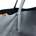 Celine Yellow/Black Leather Horizontal Cabas Tote