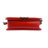 Chanel Red Leather Reverso Boy Flap Bag
