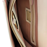 Bvlgari White/Pink Leather Serpenti Forever Shoulder Bag