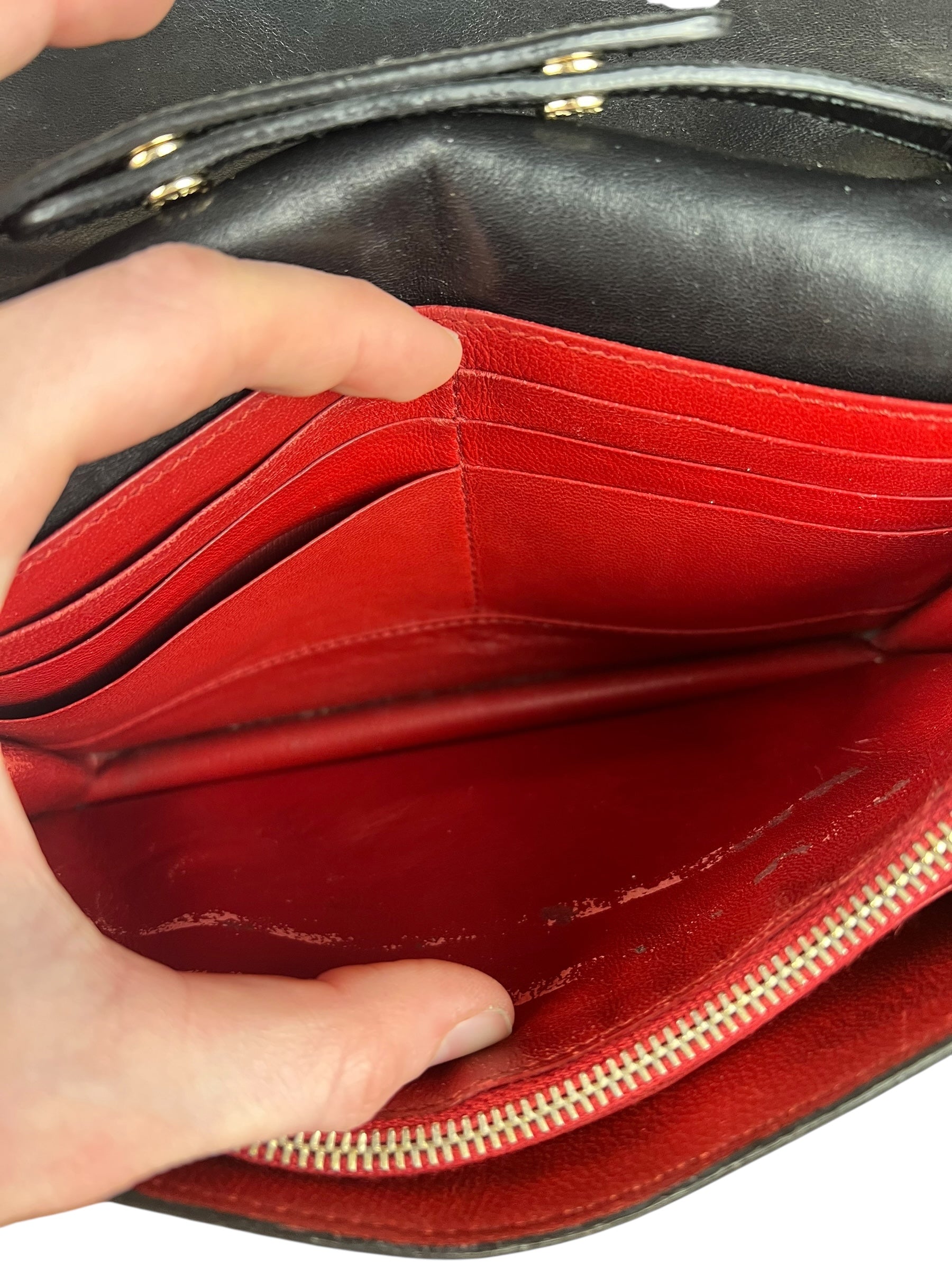 Prada Saffiano Lux Bow Crossbody Wallet