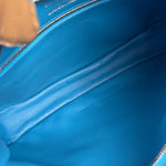 Balenciaga Blue Satin/Leather Trim Leopolda Small Hobo Bag
