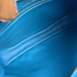 Balenciaga Blue Satin/Leather Trim Leopolda Small Hobo Bag