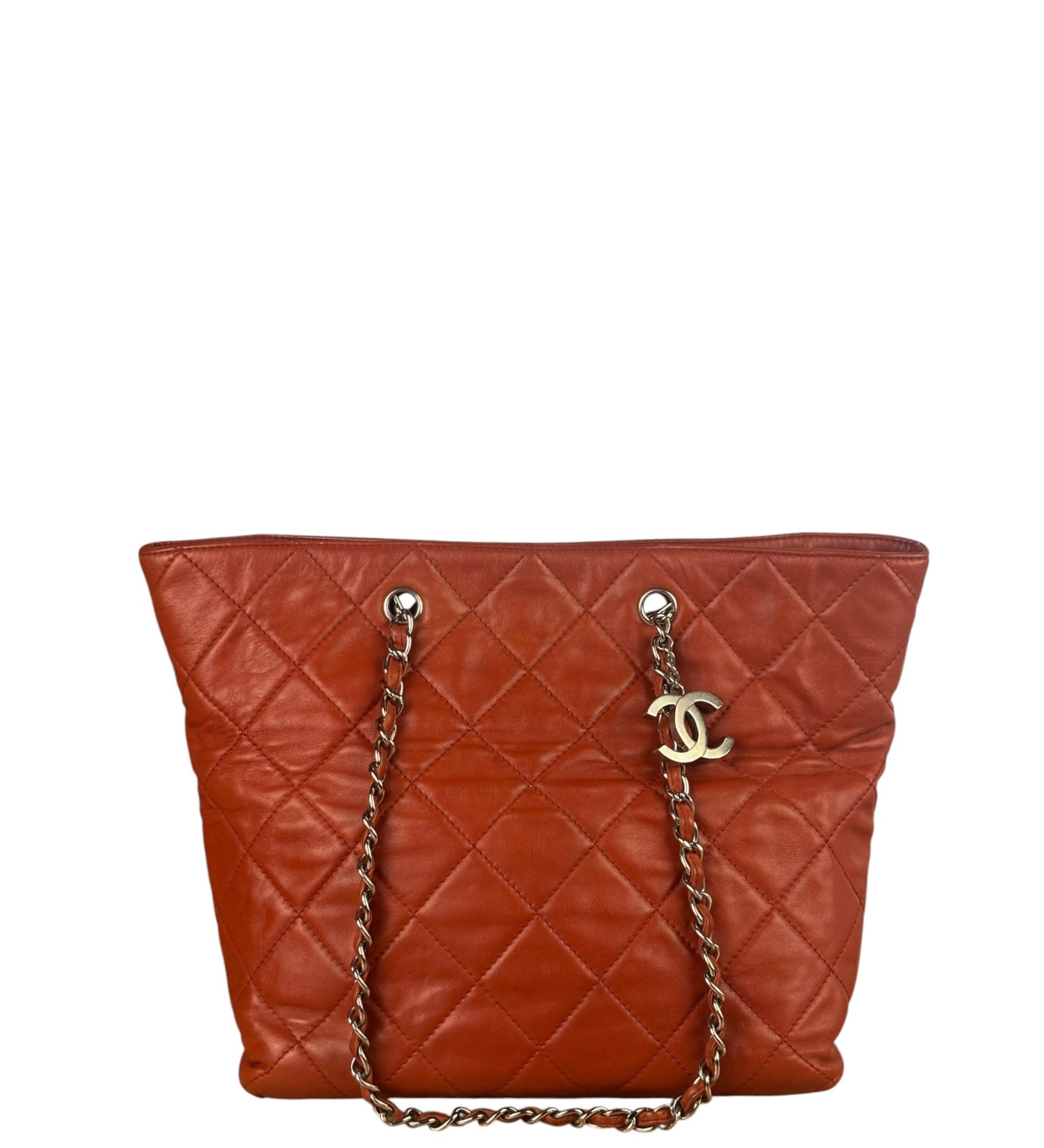 Chanel Red Quilted Calfskin In The Business Tote 2011