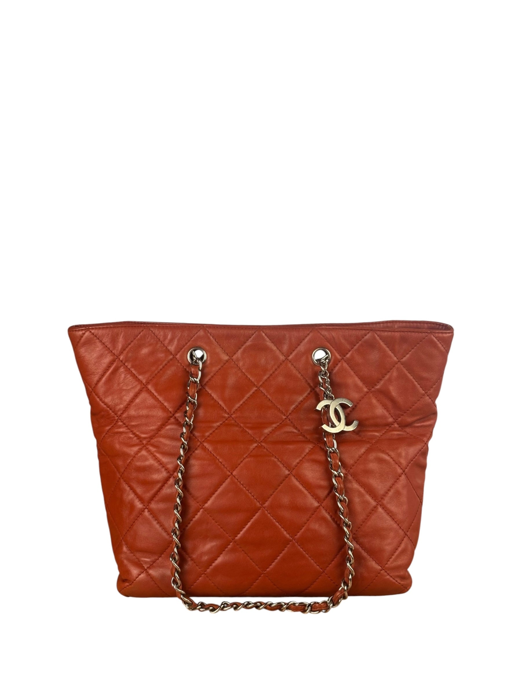 Chanel Red Quilted Calfskin In The Business Tote 2011