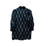 Giovanni Valentino Abstract Print Black Fur Coat