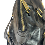 Yves Saint Laurent Black Patent Leather Downtown Tote