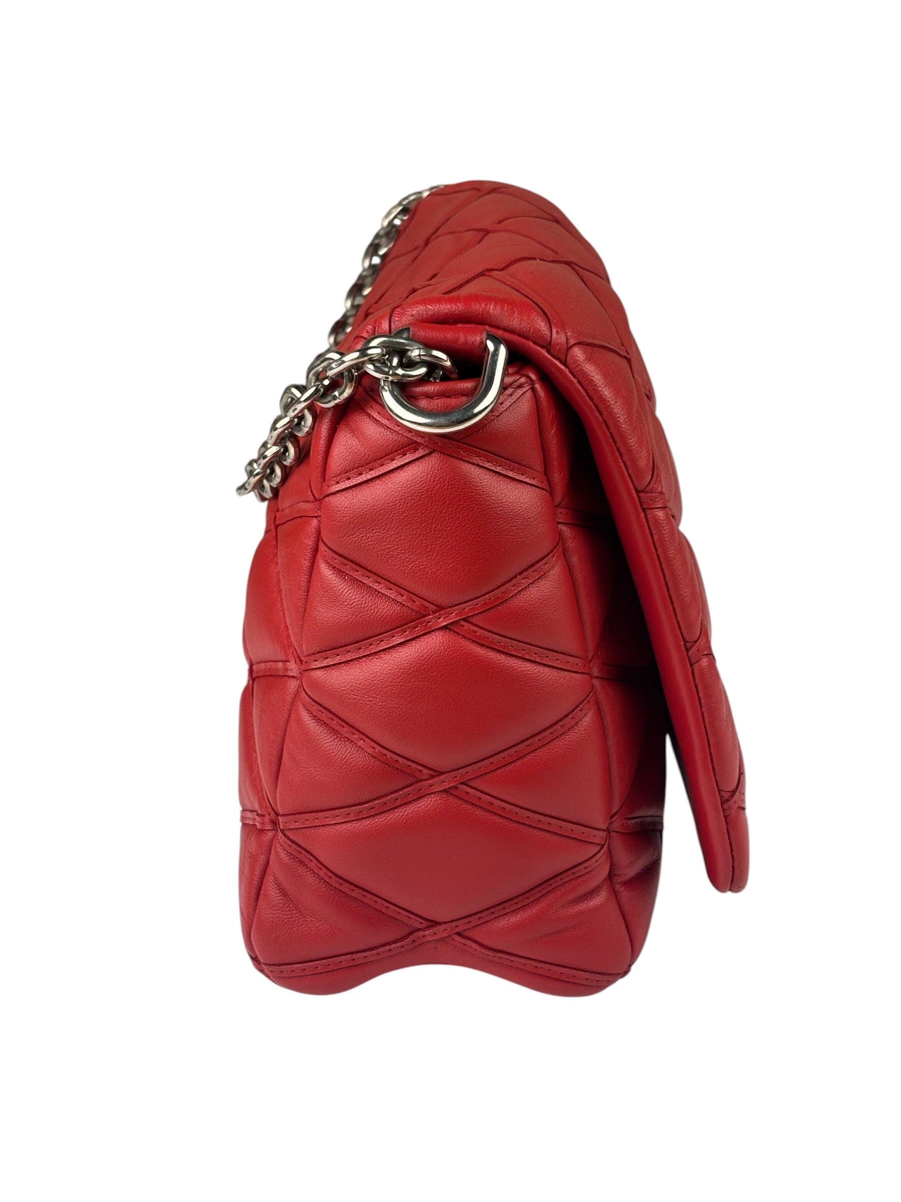 Louis Vuitton Red Lambskin GO-14 Malletage Shoulder Bag