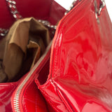 Chanel Lipstick Red Patent Leather Paris-Venice CC Jumbo Tote 2010