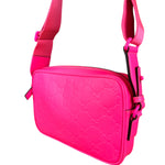 Gucci Hot Pink GG Rubber Effect Crossbody Bag