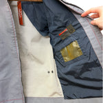 Prada Vintage Blue Striped Canvas Zip Up Collared Jacket