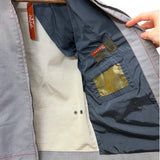 Prada Vintage Blue Striped Canvas Zip Up Collared Jacket