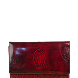 Cartier Red Patent Leather Must De Cartier Tri-Fold Wallet