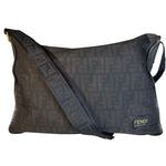 Fendi Black Zucca Canvas Chef Shoulder Bag