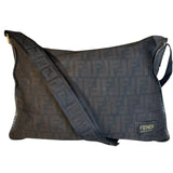 Fendi Black Zucca Canvas Chef Shoulder Bag