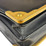 Prada Black Saffiano Leather Cahier Shoulder Bag