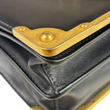 Prada Black Saffiano Leather Cahier Shoulder Bag