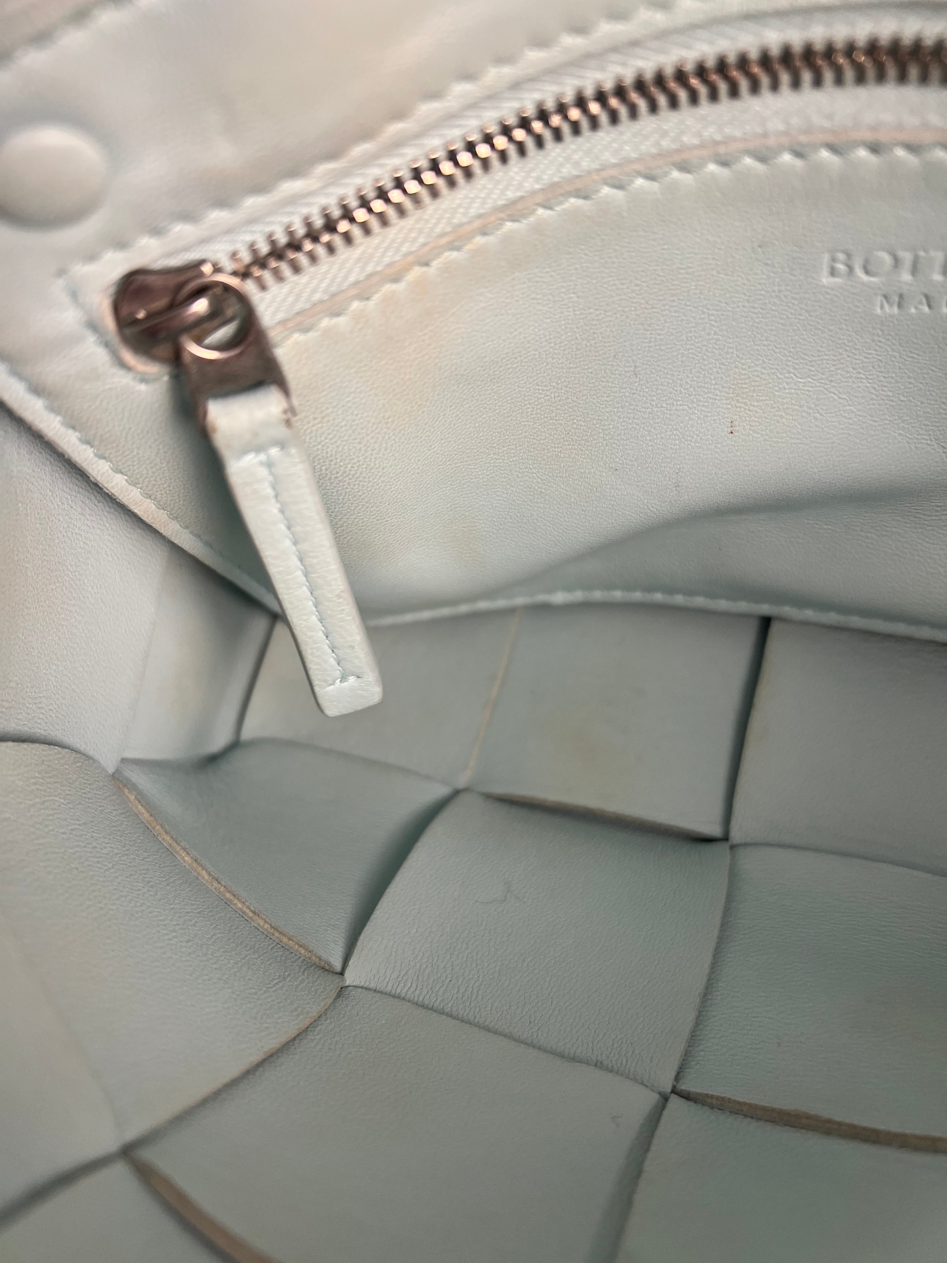 Bottega Veneta Intercciato Cassette Glacier Crossbody